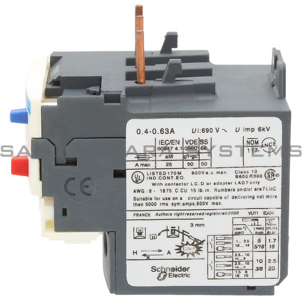 Telemecanique LRD04 Overload Relay Product Image