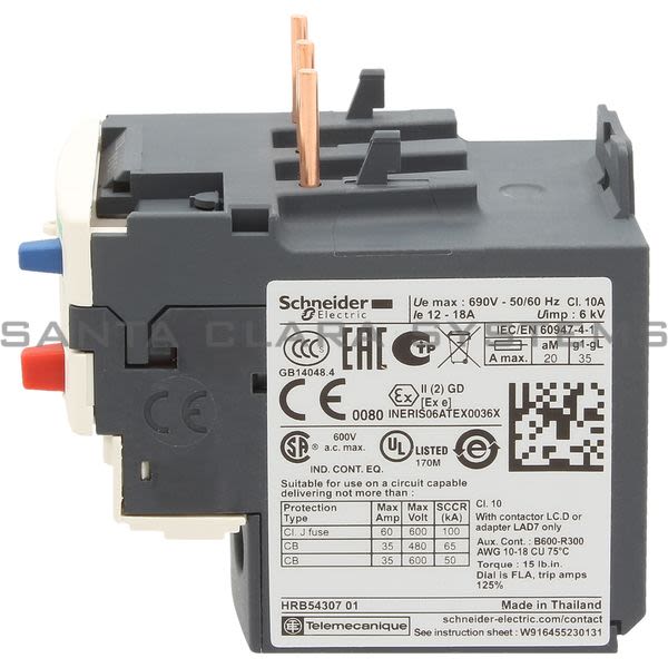 Telemecanique LRD21 TeSys LRD thermal overload relays - 12...18 A - class 10A Product Image