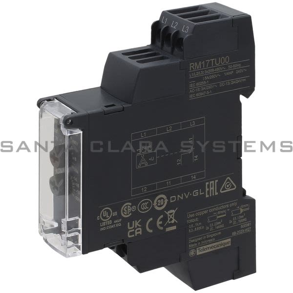 Telemecanique RM17TU00 Modular multifunction 3-phase supply control relay Product Image