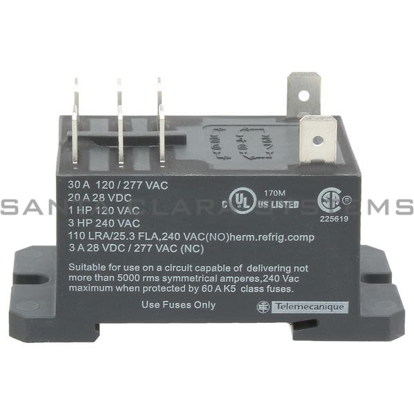 Telemecanique RPF2BB7 power relay plug-in - Zelio RPF - 2 CO - 24 V AC - 30 A Product Image