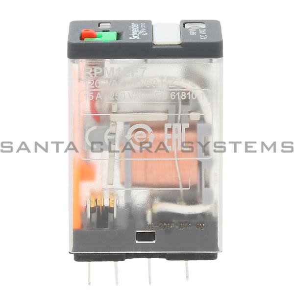 Telemecanique RPM12F7 power plug-in relay - Zelio RPM - 1 C/O - 120 V AC - 15 A - with LED Product Image