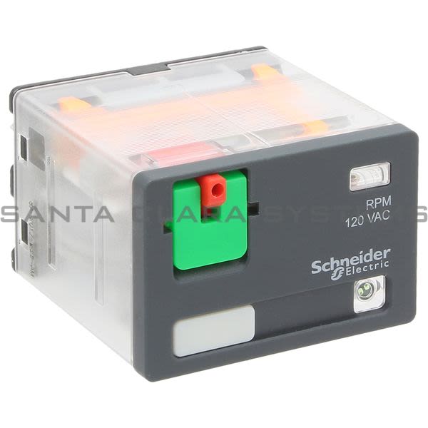 Telemecanique RPM42F7 power plug-in relay - Zelio RPM - 4 C/O - 120 V AC - 15 A - with LED Product Image