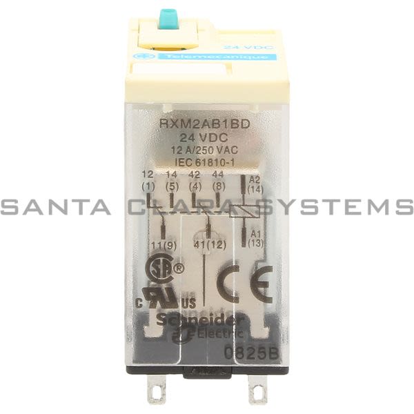 Telemecanique RXM2AB1BD Miniature Plug-in relay - Zelio RXM 2 C/O 24 V DC 12 A Product Image