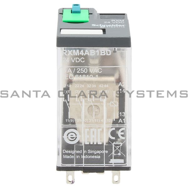 Telemecanique RXM4AB1BD Miniature Plug-in relay - Zelio RXM 4 C/O 24 V DC 6 A Product Image