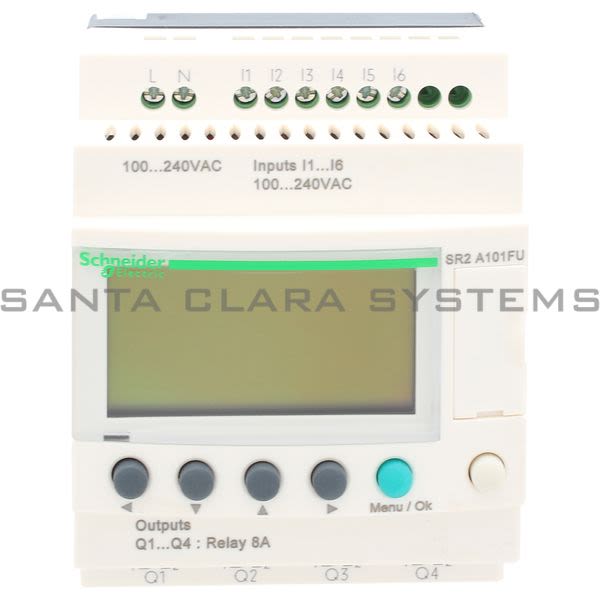 Telemecanique SR2A101FU compact smart relay Zelio Logic - 10 I O - 100..240 V AC - no clock - display Product Image