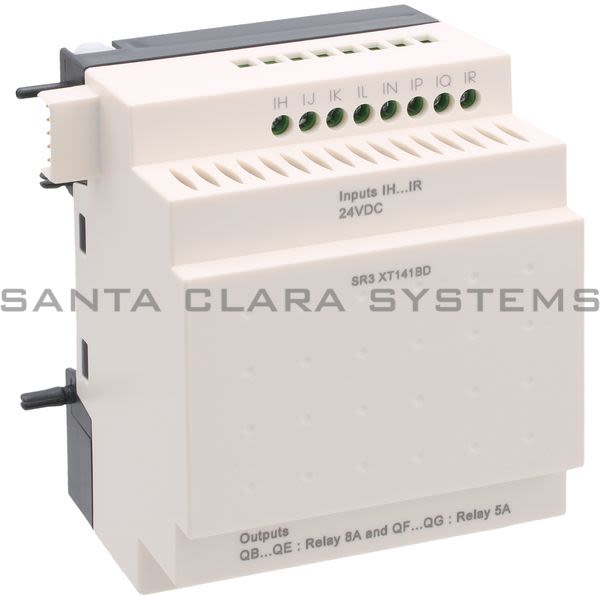 Telemecanique SR3XT141BD discrete I/O extension module - 14 I O - 24 V DC - for Zelio Logic Product Image