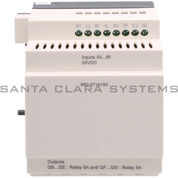 Telemecanique SR3XT141BD discrete I/O extension module - 14 I O - 24 V DC - for Zelio Logic Product Image