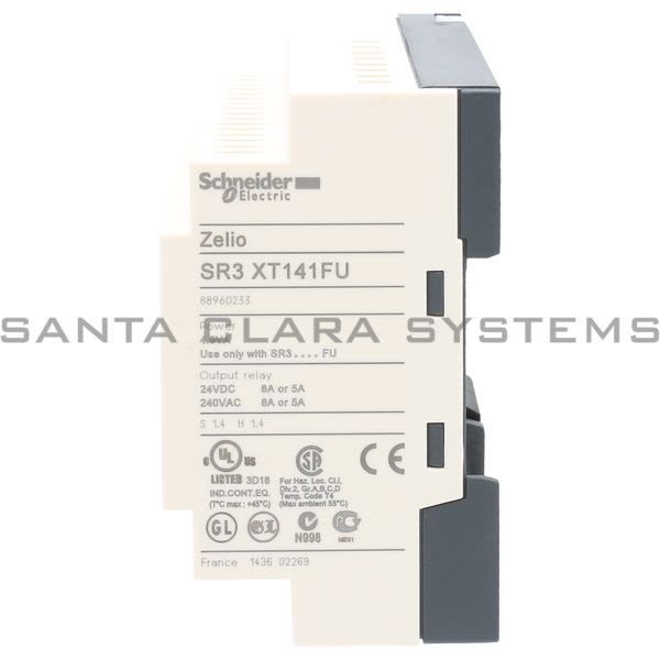 Telemecanique SR3XT141FU discrete I/O extension module - 14 I O - 100..240 V AC - for Zelio Logic Product Image