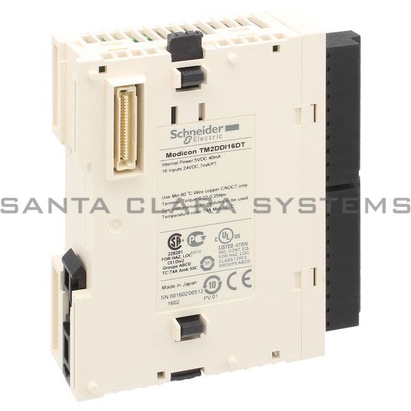 Telemecanique TM2DDI16DT discrete input module M238 - 16 inputs 24V DC - 1 removable screw terminal block Product Image