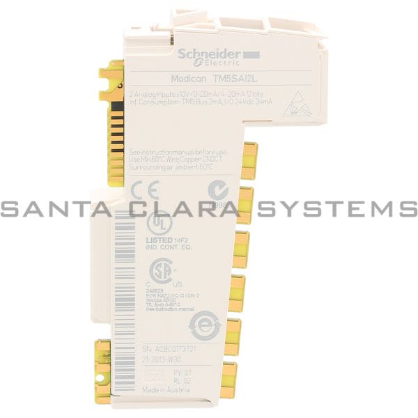 Telemecanique TM5SAI2L  analog input module - 2I - +/-10 V/0..20 mA/4..20 mA - 12 bits Product Image
