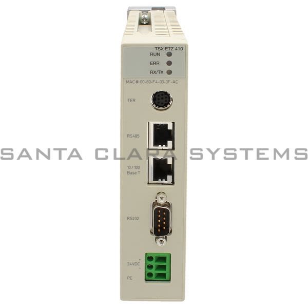 Telemecanique TSXETZ410 Ethernet module - 10/100 Mbps, 56 kbps - Transparent Ready - 24 V DC supply Product Image