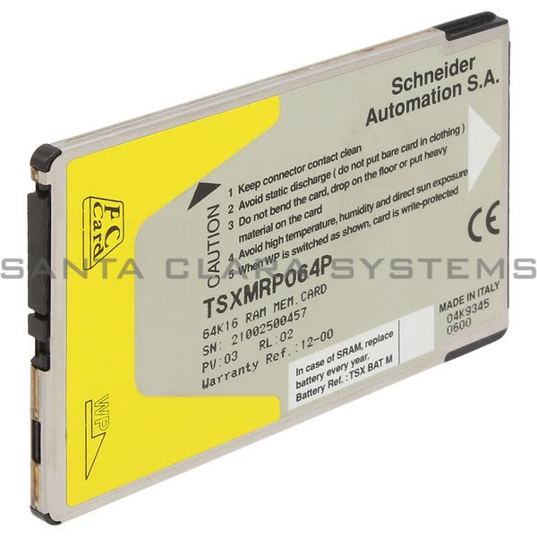 Telemecanique TSXMRP064P Memory Card Product Image