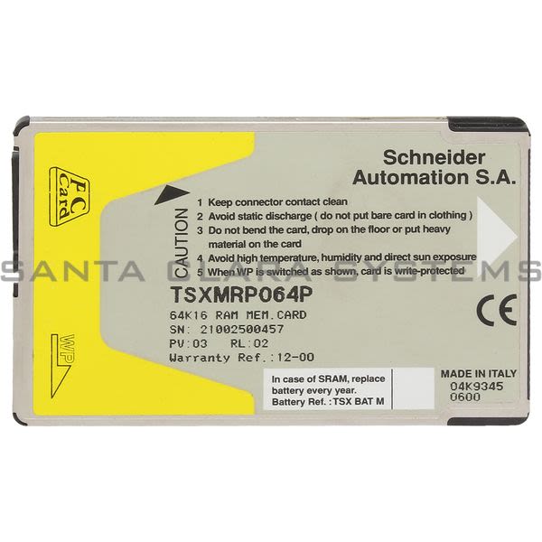 Telemecanique TSXMRP064P Memory Card Product Image
