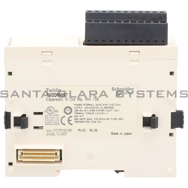 Telemecanique TWDDRA8RT Output Module Expansion Product Image