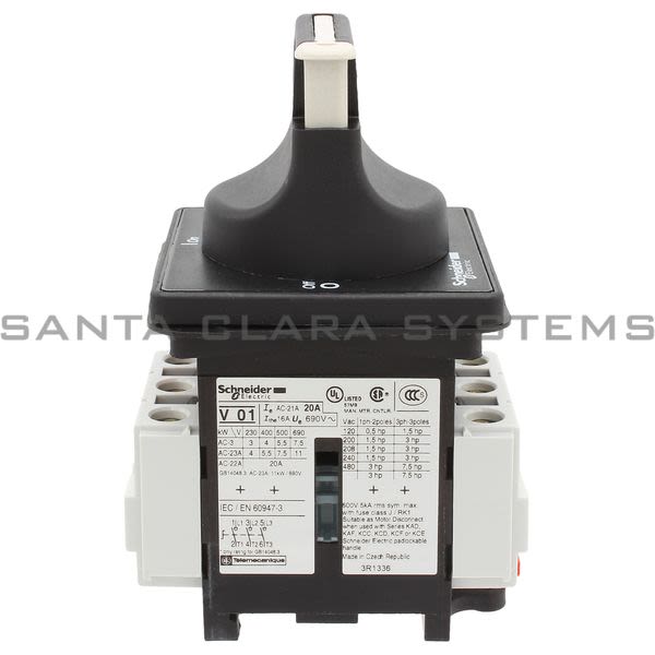 Telemecanique VBF01 TeSys Vario - switch disconnector - 20 A - on door Product Image