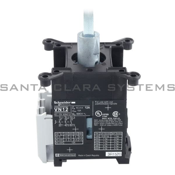 Telemecanique VCCDN12  TeSys Mini-Vario - emergency stop switch disconnector - 12 A - back of enclosure Product Image