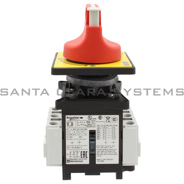 Telemecanique VCD0 TeSys Vario - emergency stop switch disconnector - 25 A - on door Product Image