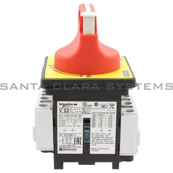 Telemecanique VCF02 TeSys Vario - emergency stop switch disconnector - 12 A - on door Product Image