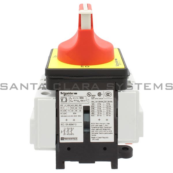 Telemecanique VCF3 TeSys Vario - emergency stop switch disconnector - 63 A - on door Product Image