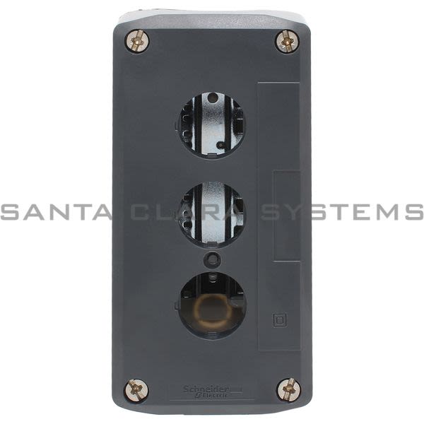 Telemecanique XALD03H7 dark grey empty enclosure lid with light grey base - 3 cut-outs-UL/CSA certified Product Image