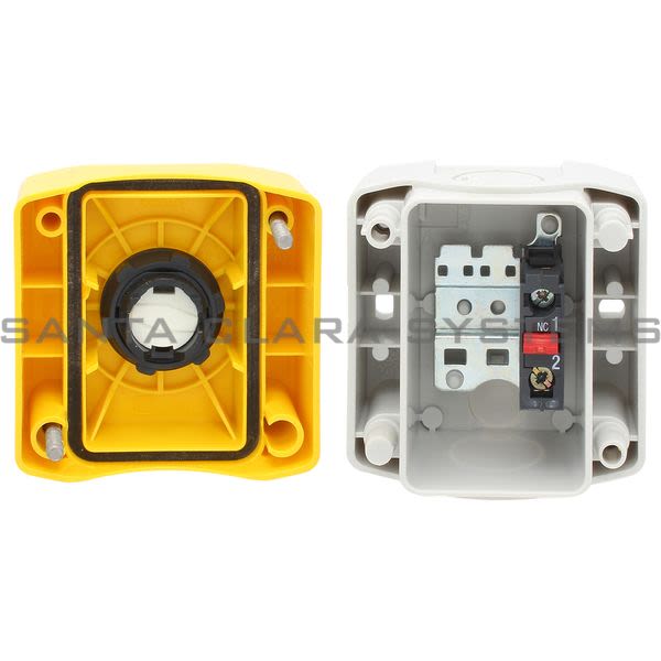 Telemecanique XALK174 yellow station - 1 red mushroom head pushbutton Ø40 turn to release 1NC Product Image