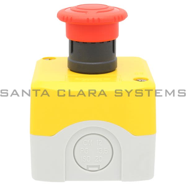 Telemecanique XALK174 yellow station - 1 red mushroom head pushbutton Ø40 turn to release 1NC Product Image