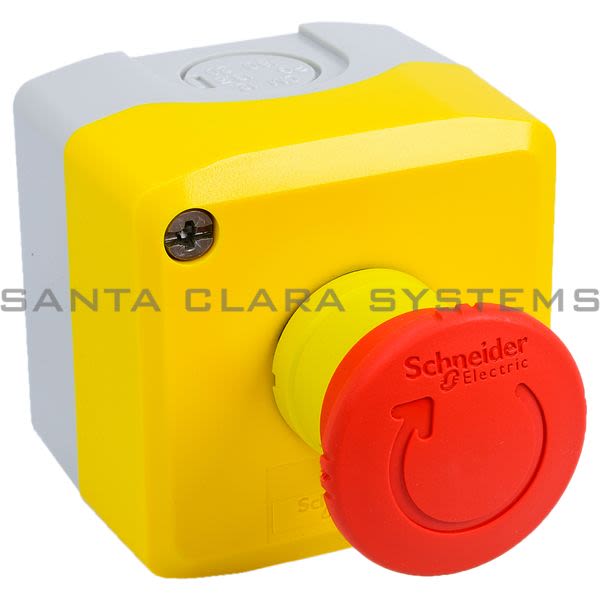 Telemecanique XALK178E yellow station - 1 red mushroom head pushbutton Ø40 turn to release 1NO+1NC Product Image