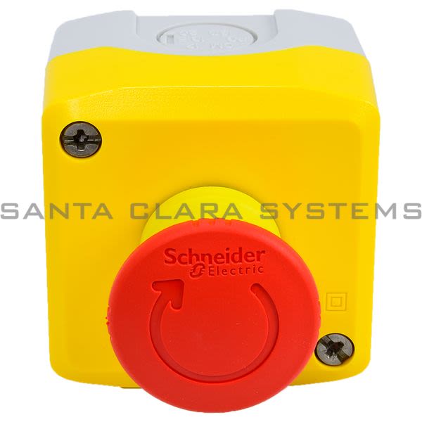 Telemecanique XALK178E yellow station - 1 red mushroom head pushbutton Ø40 turn to release 1NO+1NC Product Image