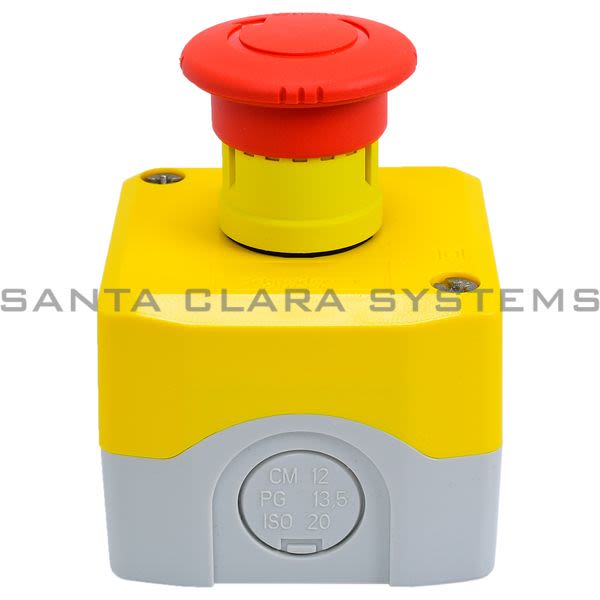 XALK178E Telemecanique yellow station - 1 red mushroom head pushbutton ...