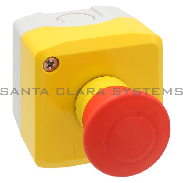Telemecanique XALK198H7 yellow station - 1 red mushroom head pushbutton Ø40 push-pull 1NC Product Image