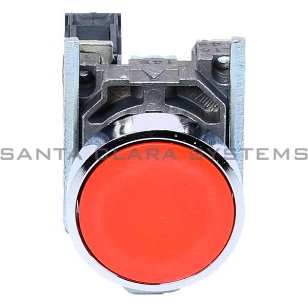 Telemecanique XB4BA42 red flush complete pushbutton Ø22 spring return 1NC &quot;unmarked&quot; Product Image