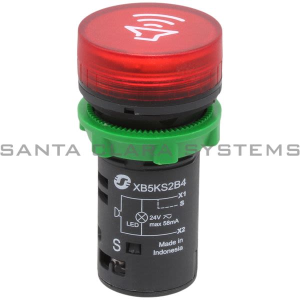 Telemecanique XB5KS2B4 Continous Or Intermittent Illuminated Red Buzzer Product Image
