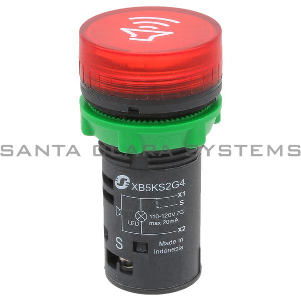 Telemecanique XB5KS2G4 Continuous Or Intermittent Illuminated Red Buzzer Product Image