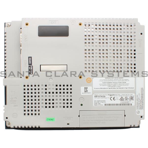 Telemecanique XBTGT4330 advanced touchscreen panel - 640 x 480 pixels VGA - 7.5&quot; - TFT LCD - 24 V DC Product Image