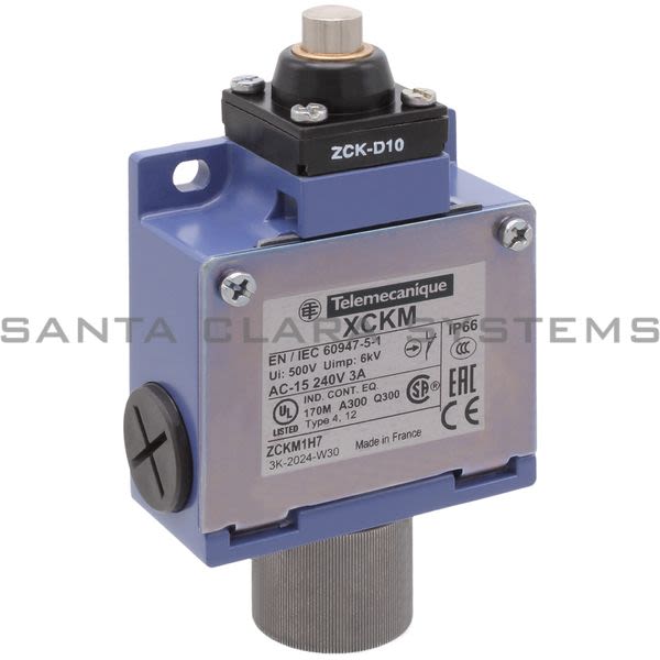 Telemecanique XCKM110H7 limit switch XCKM - metal end plunger - 1NC+1NO - snap action - 1/2NPT Product Image
