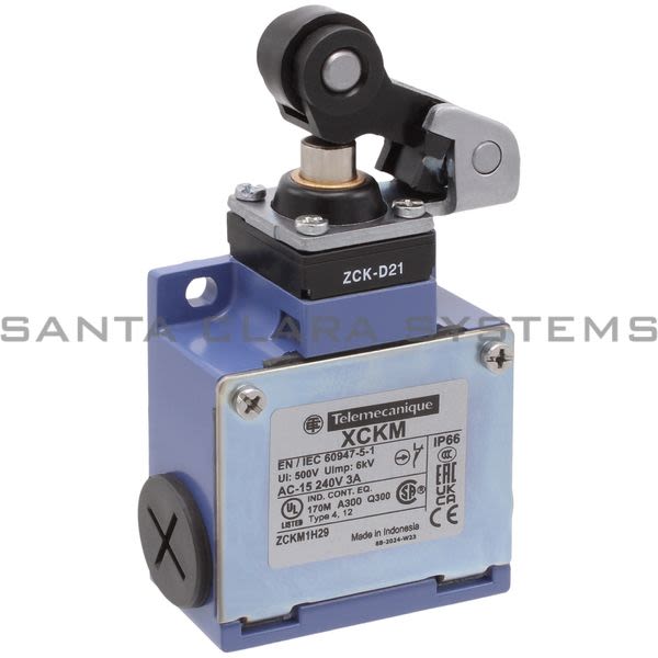 Telemecanique XCKM121H29 limit switch XCKM - thermoplastic roller lever plunger - 1NC+1NO - snap - M20 Product Image