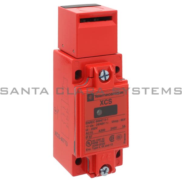 Telemecanique XCSA713  metal safety switch XCSA - 2 NC + 1 NO - slow break - 1 entry tapped 1/2" NPT Product Image