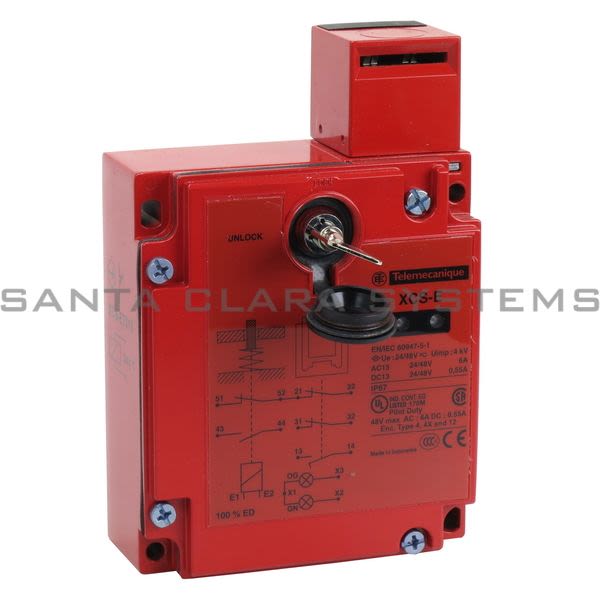 Telemecanique XCSE7313 metal safety switch XCSE - 2NC+1NO - slow break- 2 entries tapped 1/2&quot; NPT- 24V Product Image