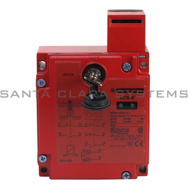 Telemecanique XCSE7313 metal safety switch XCSE - 2NC+1NO - slow break- 2 entries tapped 1/2&quot; NPT- 24V Product Image