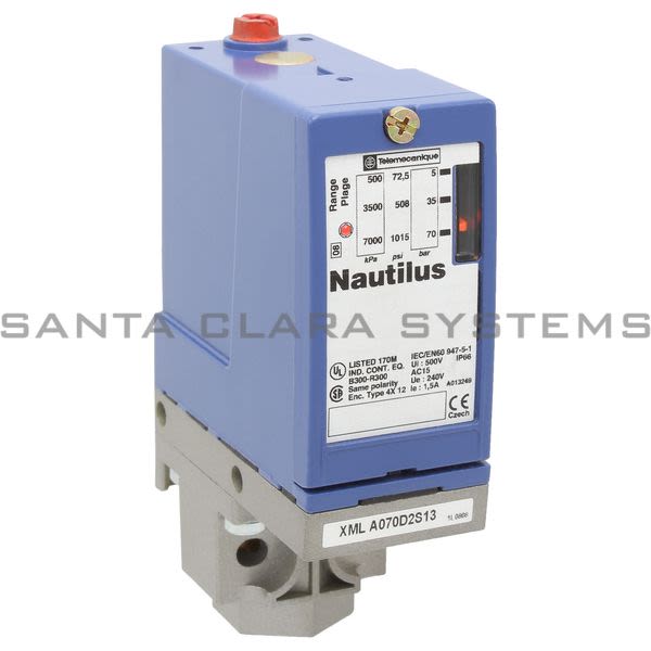 Telemecanique XMLA070D2S13 pressure switch XMLA 70 bar - fixed scale 1 threshold - 1 C/O Product Image