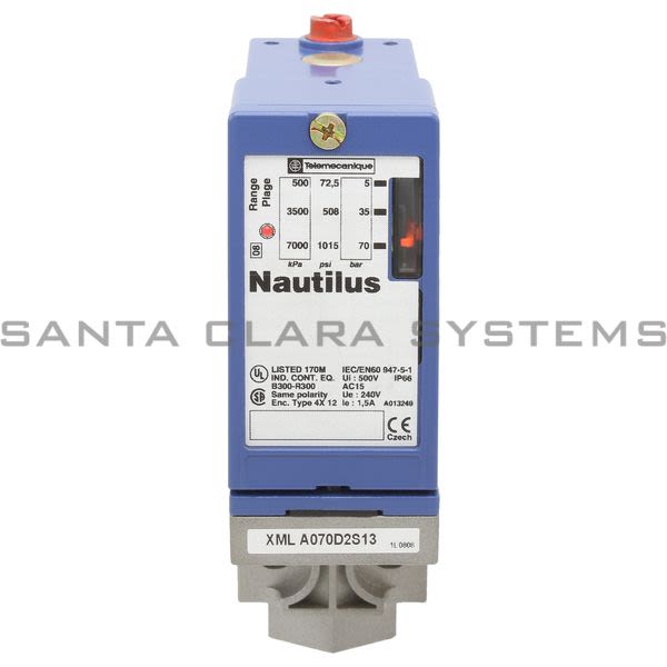 Telemecanique XMLA070D2S13 pressure switch XMLA 70 bar - fixed scale 1 threshold - 1 C/O Product Image