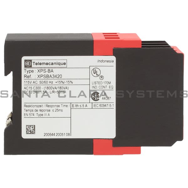 Telemecanique XPSBA3420 Safety Relay Product Image