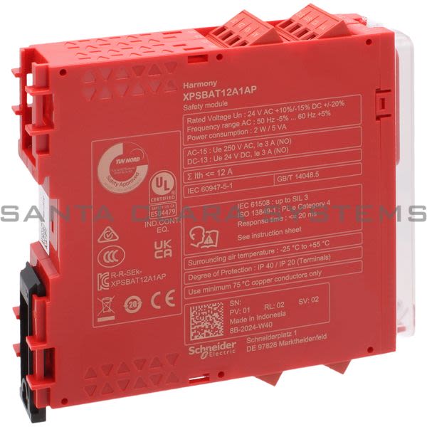 Telemecanique XPSBAT12A1AP Safety Module Product Image