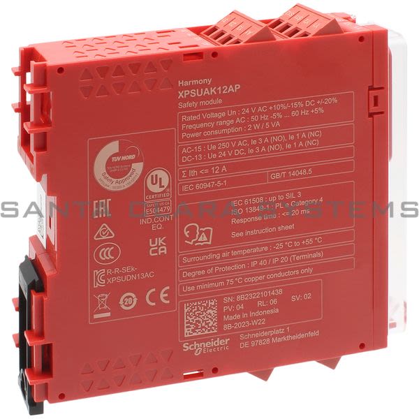Telemecanique XPSUAK12AP Safety Module Product Image