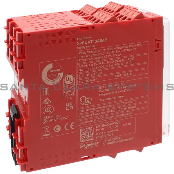 Telemecanique XPSUAT13A3AP Preventa module Cat.4 features XPSUAK + delayed outputs 24vac/dc screw Product Image