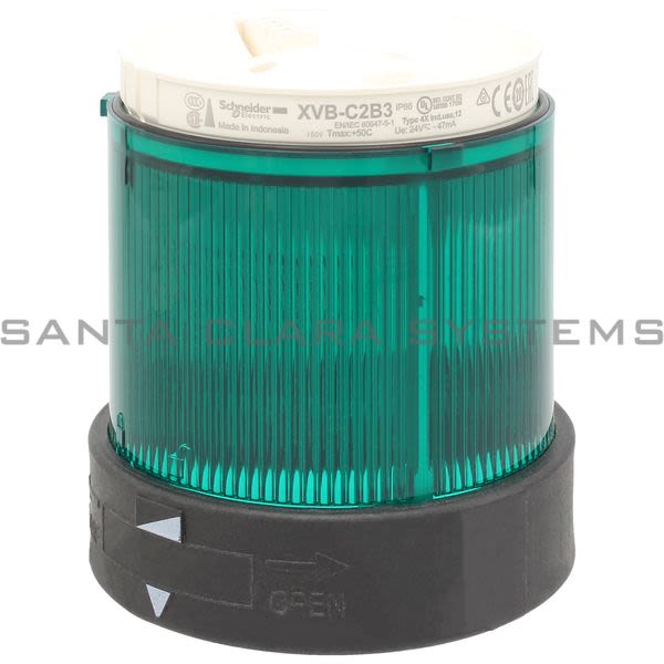 Telemecanique XVBC2B3 Signalling Unit Illuminated Green Lens Product Image