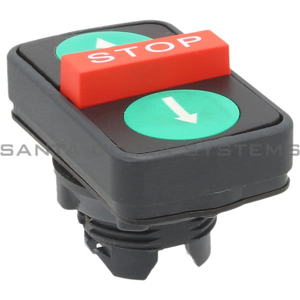 Telemecanique ZB5AA73134 Green flush/red projecting/green flush triple-headed pushbutton Product Image