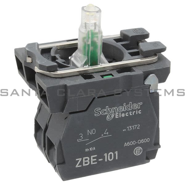 Telemecanique ZB5AW0B11 white light block with body/fixing collar with integral LED 24V 1NO Product Image