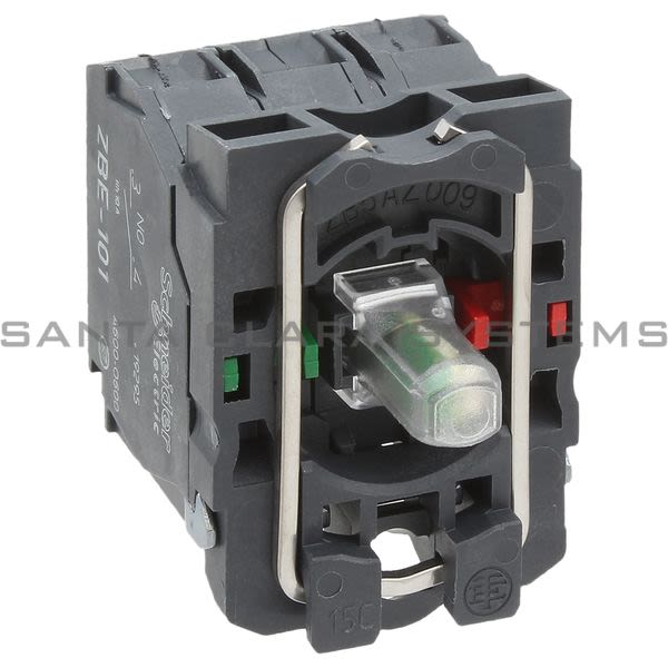 Telemecanique ZB5AW0G45 red light block with body/fixing collar with integral LED 110...120V 1NO+1NC Product Image
