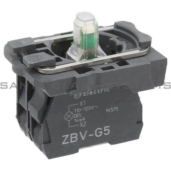 Telemecanique ZB5AW0G51 orange light block with body/fixing collar with integral LED 110...120V 1NO Product Image